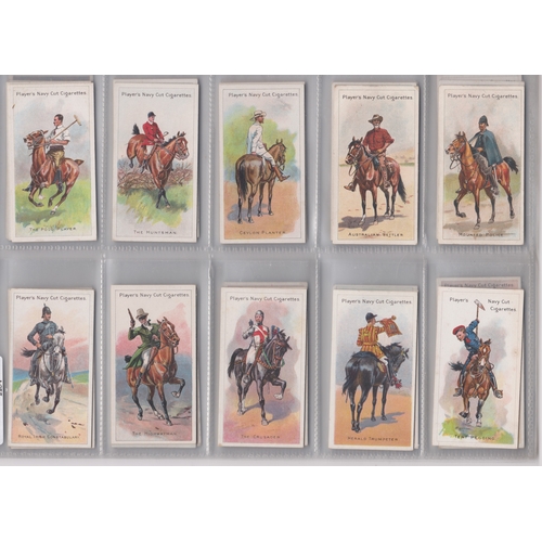 78 - John Player & Sons cigarette cards, Riders of the World 1904 set 50/50 cards (some toning to backs),... 