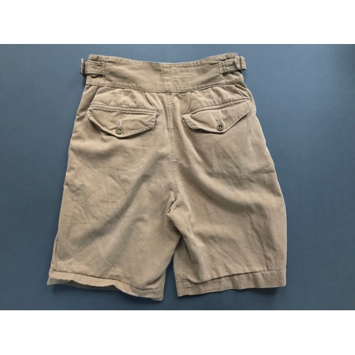 243 - British Forces shorts, drill khaki. 1950 pattern, Size 7, 31-33