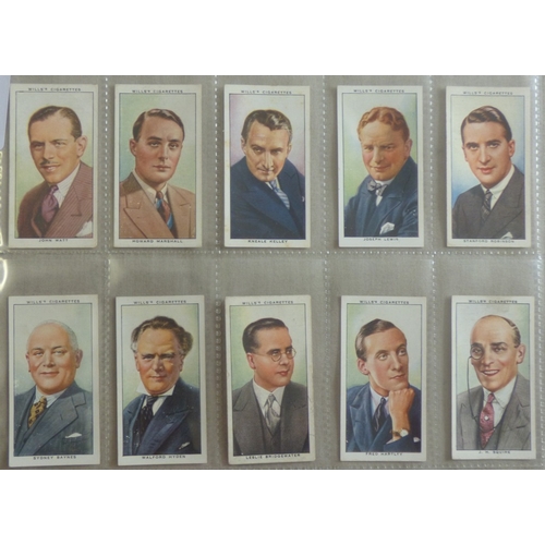 160 - 2 sets WD & HO Wills Ltd Radio Celebrities, a Series A 1934 set 50/50 and Radio Celebrities 2nd Seri... 