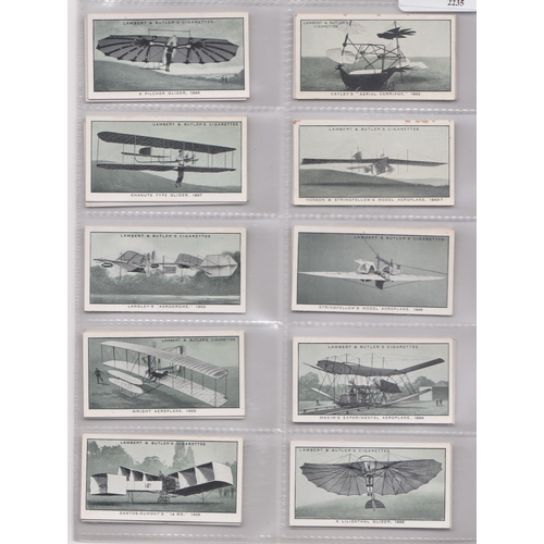 171 - Lambert & Butler - A History of Aviation cigarette cards (Green Front) 1932 set 25/25 (light toning ... 