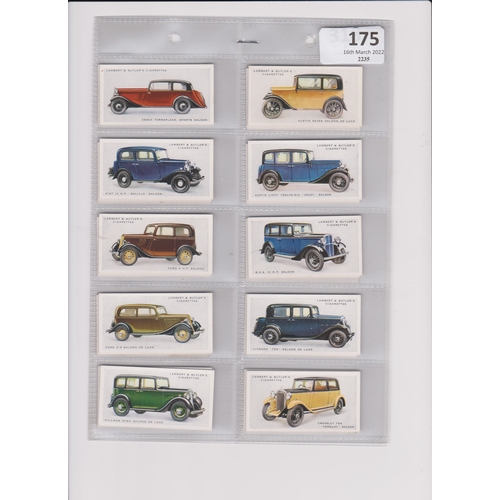 175 - Lambert & Butler Motor Cars (Grey Back) 1934 set 25/25 (A series) VGC