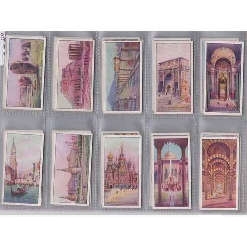 225 - British American Tobacco Co (printed back no makers name) Wonders of the World 1928 set 25/25 cards ... 