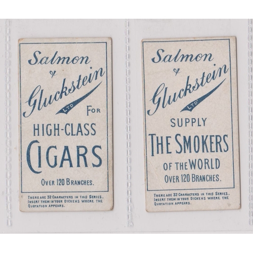 244 - Salmon & Gluckstein Ltd Characters from Dickens 1903 series 2/32 cards, poor condition