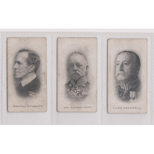 288 - Taddy & Co, Admirals & Generals (The War) Series 1, 1915, 3 x cards 19, 27 & 34. Good to very good c... 