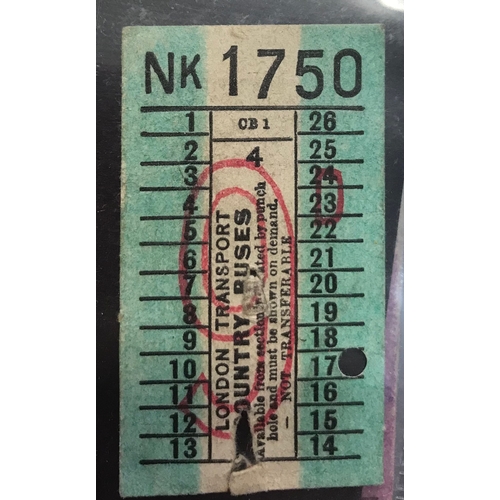 408 - Two albums of vintage bus tickets London Transport Buses, London Transport Country Buses, London Tra... 