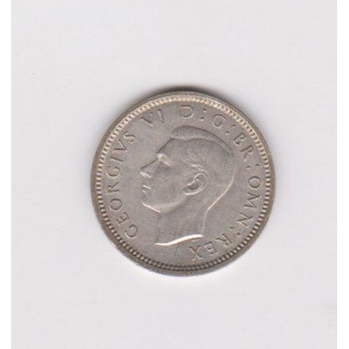 45 - 1944 Silver Threepence, GVF/NEF, scarce date