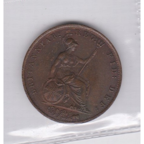 54 - 1854 Victoria Halfpenny GVF with considerable lustre, S 3949