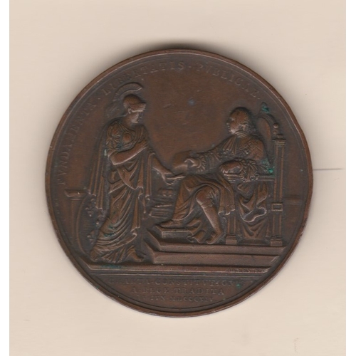 63 - Medallions Wellington Waterloo/George Bust, Gilt, EF, 35mm