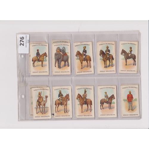 276 - WD & HO Wills Scissors Indian Regiments Series cigarette cards 1912 series 20/50 cards, good to very... 