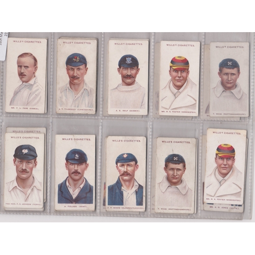 279 - WD & HO Wills Cricketers 1908 Wills Cricketers, 4 large S Cards, 24 Small S Cards, poor to good cond... 