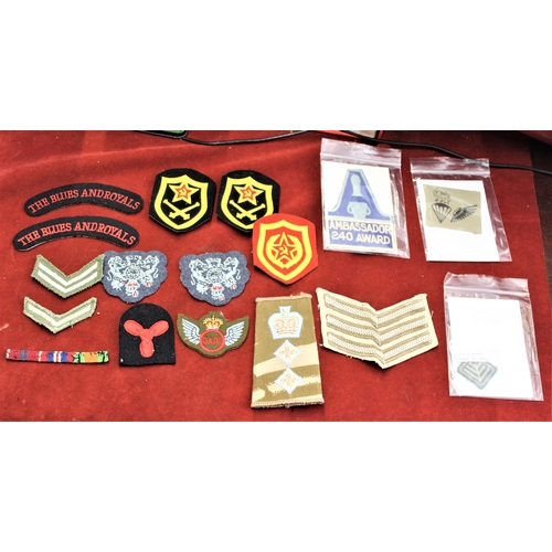 111 - British and Foreign Military Cloth Patches and insignia (17) including: Blues and Royals Shoulder ti... 