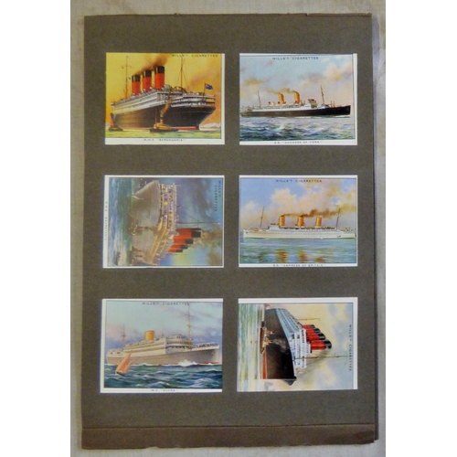 181 - W.D. & H.O. Wills Ltd., Famous British Liners A Series 1934 Set L 30/30 including RMS Mauretania, RM... 