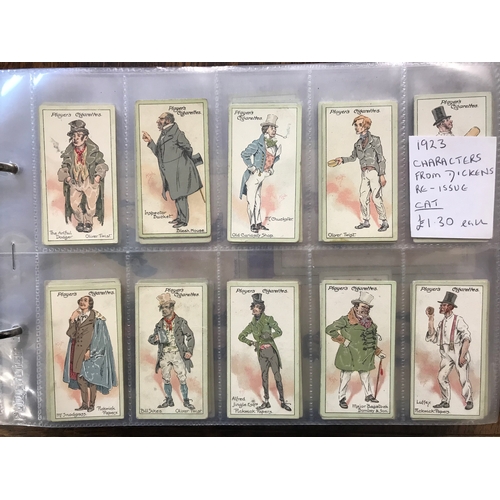 201 - John Player & Sons 10 sets of cards, varied subjects, Incl: Dickens, caricatures,  products of the w... 