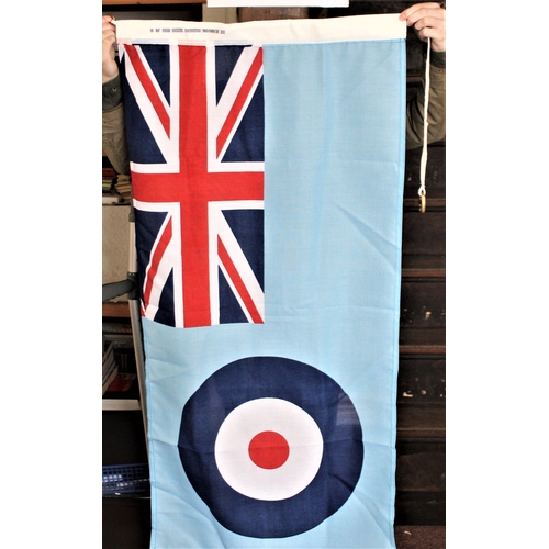 23 - British RAF Ensign made from MOD Standard Materials with brass fittings, 61x122cm's.