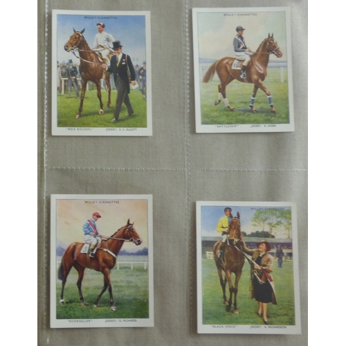 242 - Players & Wills Large Cards 10 sets, VGC, Inc. Horses, Zoo Babies, Sporting Personalities, Old Sundi... 