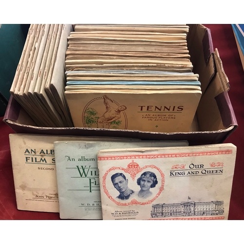 287 - Albums, Wills & Players cigarette cards 25 sets not checked and 8 empty albums, good condition