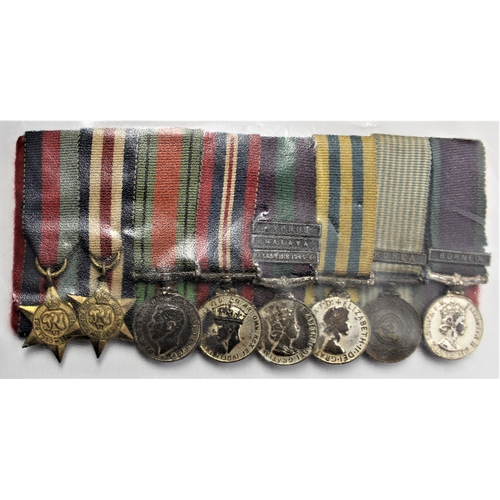 45 - British WWII onward Miniature Eight Place Medal Bar to David Robb, Royal Ulster Regiment including: ... 