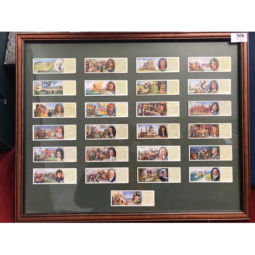 506 - Framed full set of 25 Typhoo Tea 