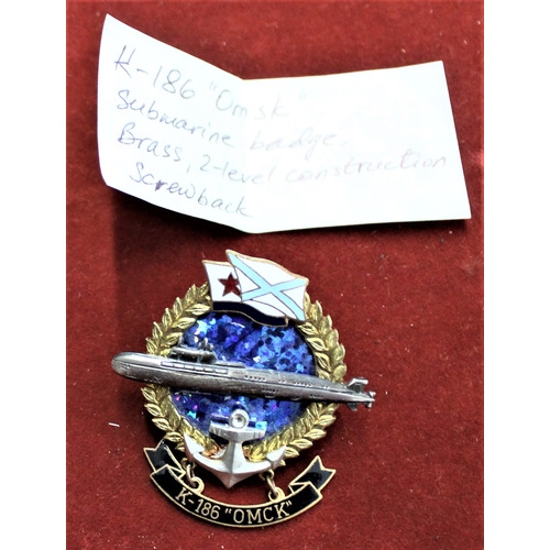 56 - Russian Federation Kursk Commemorative badge of the Submarine K-186 