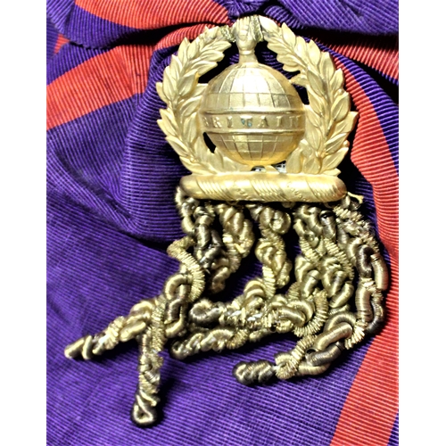 116 - Independent Order of Oddfellows Manchester Unity 9 carat gold Medal with a  purple moire taffeta typ... 