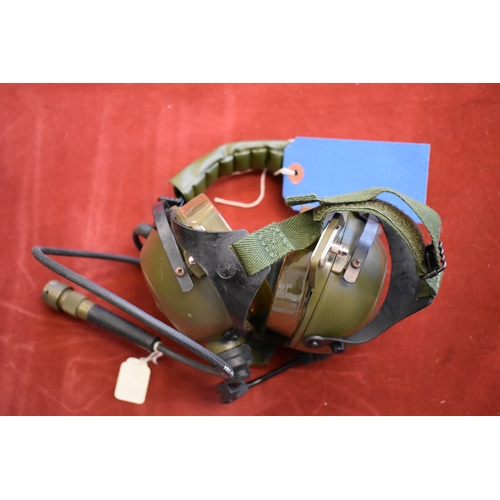 100 - Clansman RA180 Crew guard Headset made by Thales Acoustics and worn in most types of British Militar... 