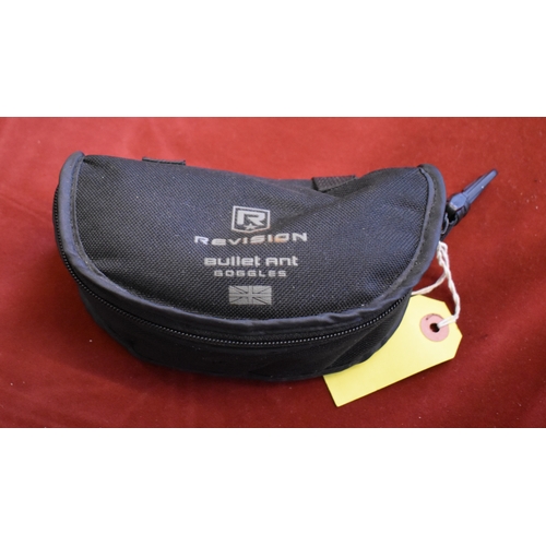 93 - British Army Issue Revision Bullet Ant Ballistic Goggles, in original pouch of issue and in excellen... 