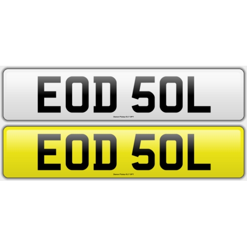 14a - EOD 50L Number plate registration on a retention certificate Companies that undertake EOD and Bomb D... 