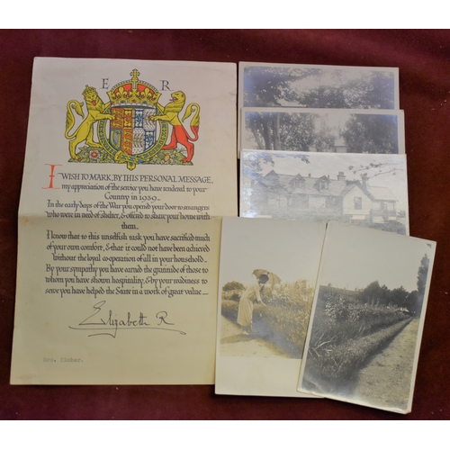 80 - British WWII Queen Elizabeth's (The Queen Mother, wife of King George V) Personal letter of apprecia... 