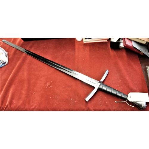 10 - Medieval Long Sword replica, made by Viktor Berbekucz in forged steel and is based upon the style us... 