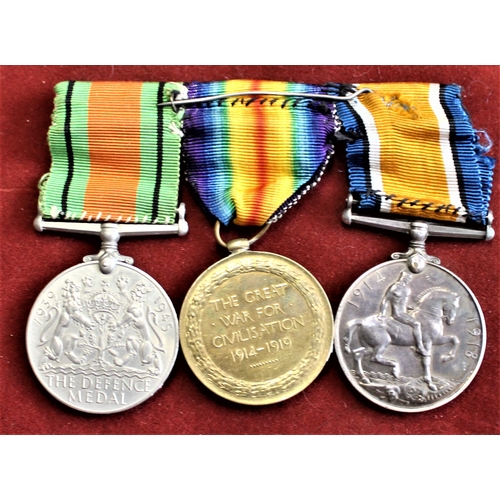 8 - British WWI/II Medal Trio including British War Medal, Victory Medal and WWI Defence Medal to 6190 P... 