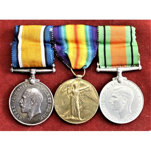 8 - British WWI/II Medal Trio including British War Medal, Victory Medal and WWI Defence Medal to 6190 P... 