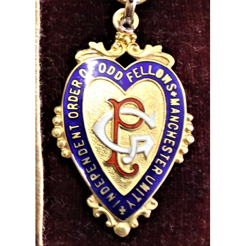 88 - Independent Order of Oddfellows Manchester Unity Society Medal in 9.375 Gold presented by Trafalgar ... 