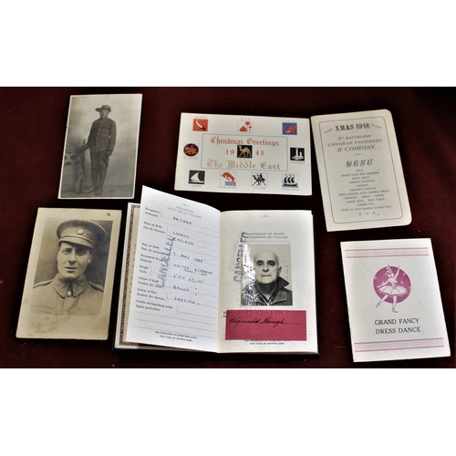 9 - Canadian WWI and later ephemera relating to Sapper Reginald Hough 2nd Battalion Canadian Engineers 