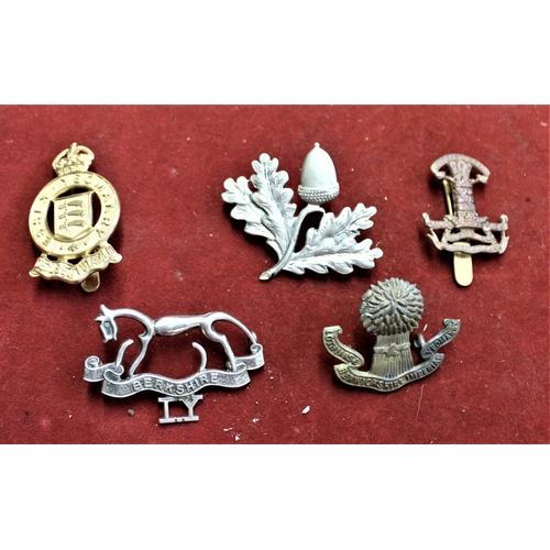 99 - British Military Cap Badges (5) including: Lothian & Berwickshire Imperial Yeomanry, Essex Yeomanry,... 