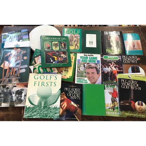 355 - Golf books (29) a  large quantity of Golfing books and magazines. Including Golf's Book of Firsts Sh... 