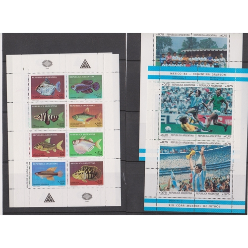 102 - Argentina 1986 post folder containing World Cup football S.G. 2006-2021 u/m sets in 2 sheets of 8 st... 