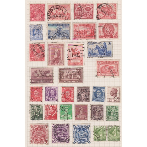 117 - Australia 1916-1966 group of 150+ used defins and commems on seven pages. Cat £250+