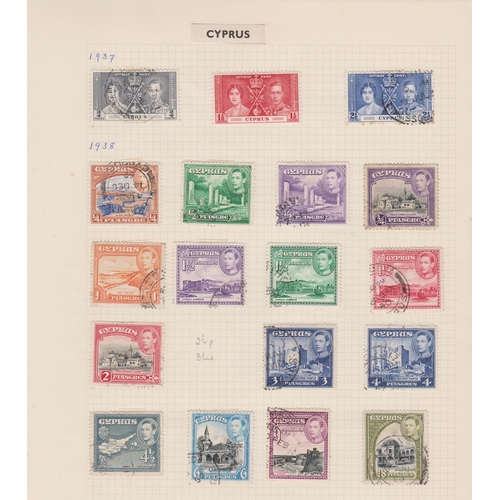 167 - Cyprus 1904-1949 Collection of m/m and used on (3) pages. Cat £33+