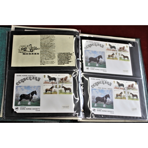 1017 - Great Britain 1978 Shire Horse Society 1878-1978 Centenary album of FDC's (18)