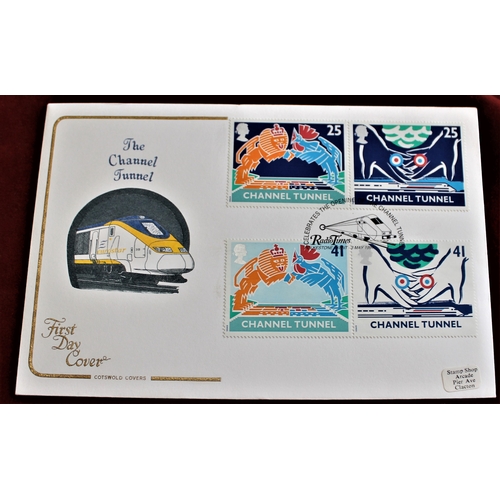 1430 - Great Britain 1994 Eight issues on Cotswold FDCs good range of H/Ss Incl 18 Jan Railways Eastleigh H... 