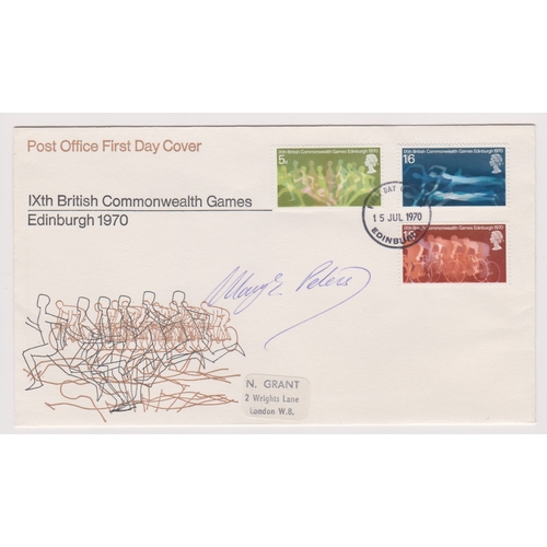 1076 - Great Britain 1970 (15 July) Commonwealth Games FDC, Edinburgh cds, signed Mary Peters.