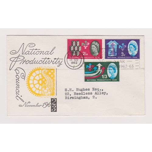 1039 - Great Britain 1962 (14 Nov) National Productivity Year - Phosphor set FDC, November 1962-63 N.P.Y. S... 