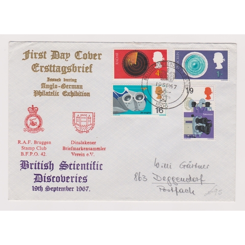 1064 - Great Britain 1967 (19 Sept) British Discovery set on BF 1000 RAF Bruggen official FDC with BF 1000 ... 