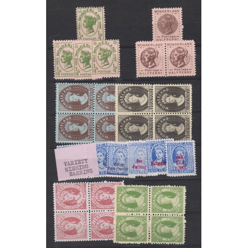 1474 - Wonderland Cinderella Stamps - A full stockbook of these scarce stamps, British and Commonwealth wit... 