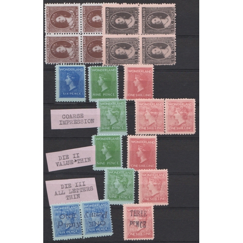 1474 - Wonderland Cinderella Stamps - A full stockbook of these scarce stamps, British and Commonwealth wit... 