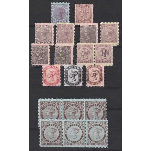 1474 - Wonderland Cinderella Stamps - A full stockbook of these scarce stamps, British and Commonwealth wit... 