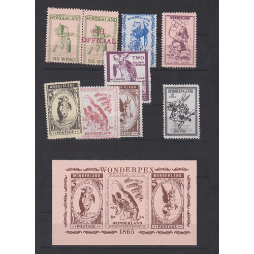 1474 - Wonderland Cinderella Stamps - A full stockbook of these scarce stamps, British and Commonwealth wit... 