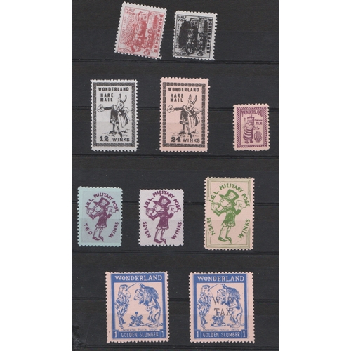 1474 - Wonderland Cinderella Stamps - A full stockbook of these scarce stamps, British and Commonwealth wit... 