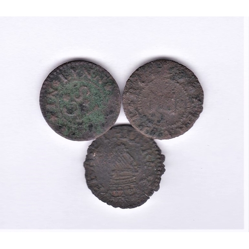 380 - Norfolk Tokens 17th Century John Clay in Lynn Regis, (Williamson 77), scarce, with another and a fai... 