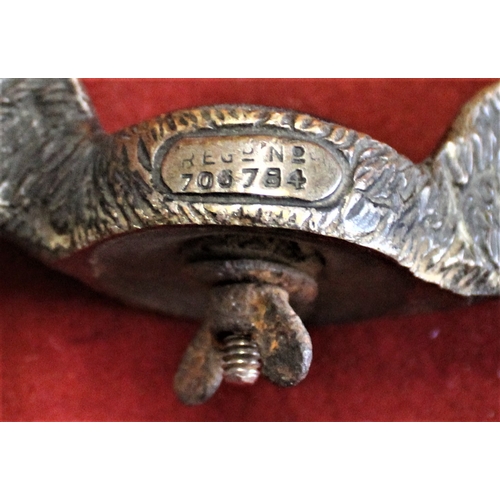 3 - Rolls Royce Vintage Bronze Wing Badge, Regd. No 706784 . No on base 2461. Very fine condition, scarc... 